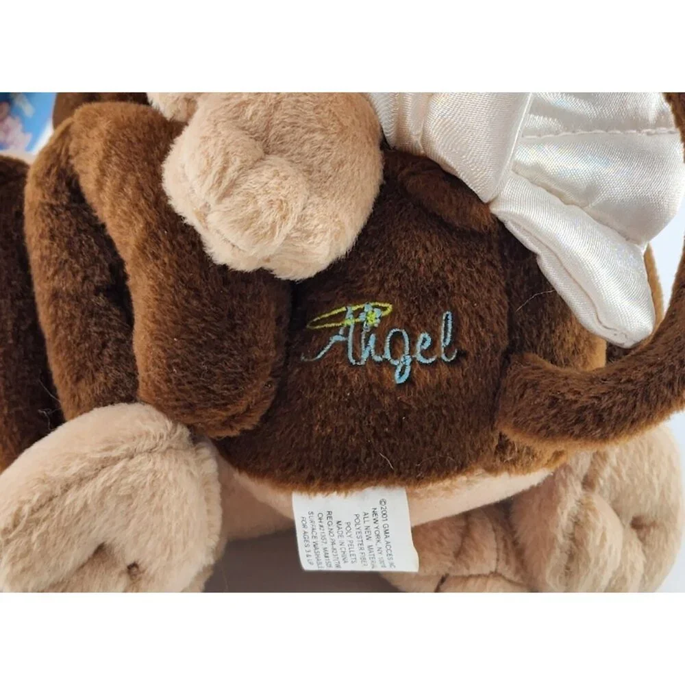 Vtg Y2K 2001 Floppy Friends Best Friends Forever Monkey Plush Duo Angel/Princess